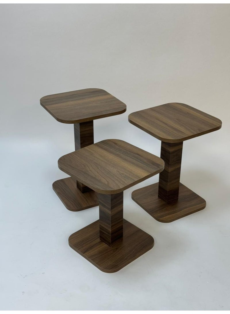Living Set of 3 Service Tables with Modern and Simple Design - Image 4